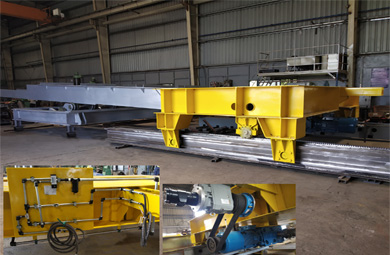 DISCHARGING MACHINE FOR STEEL FURNACE , MIDHANI, INDIA.